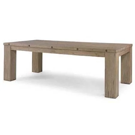 Solid Oak Rectangular Top Dining Table